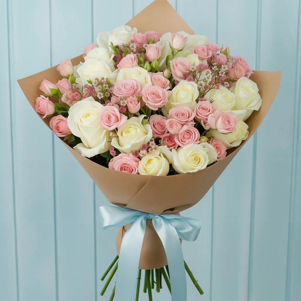 Букет цветов из: Розы в Карасуке