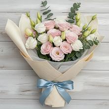 Букет цветов из:  Лизиантусы #REPLACE_PRED# Карасуке