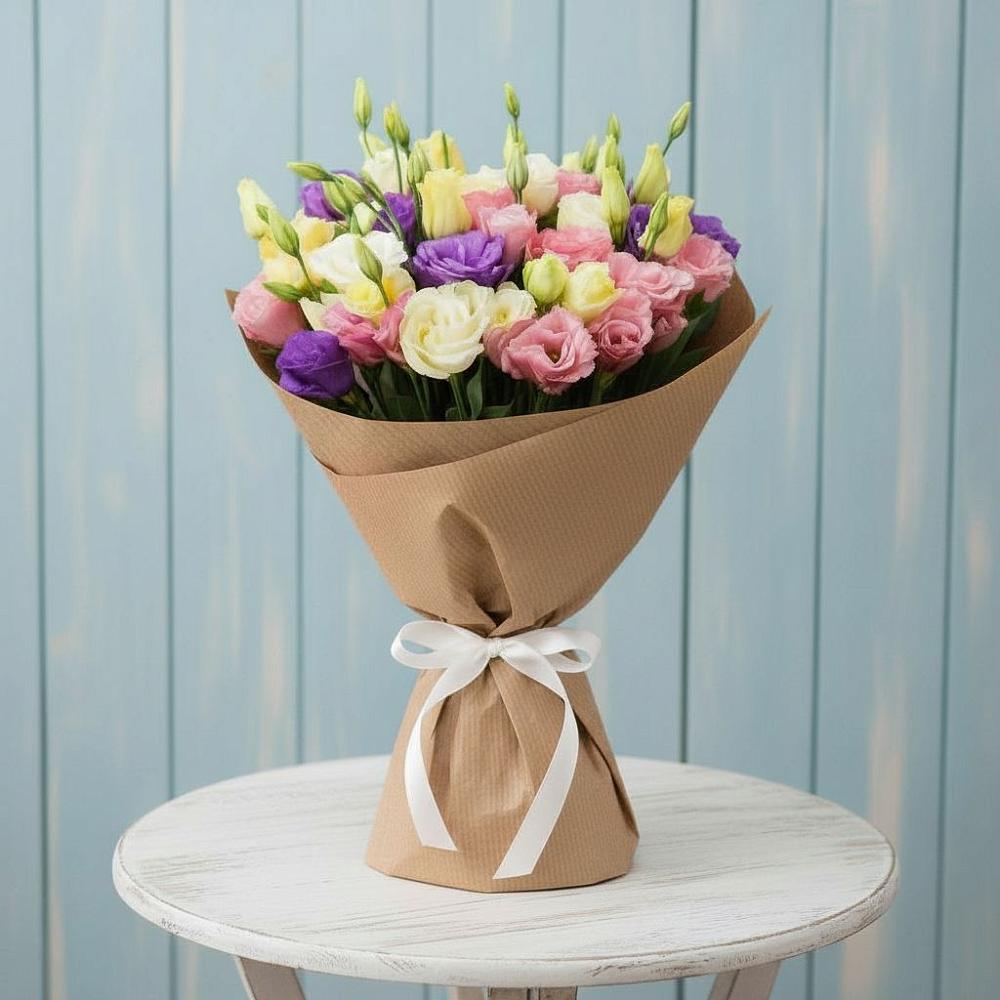 Букет цветов из: Лизиантусы в Карасуке