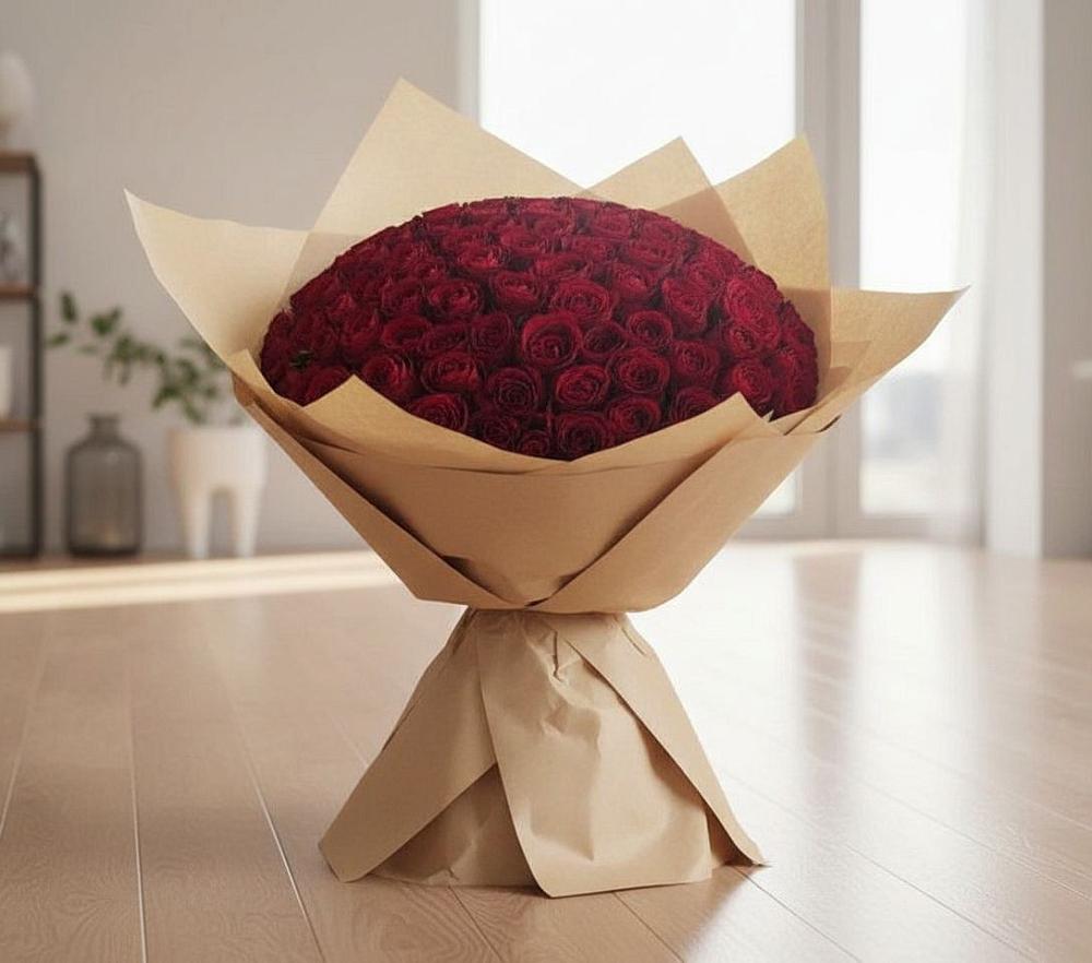 Букет 101 Красная роза в Карасуке