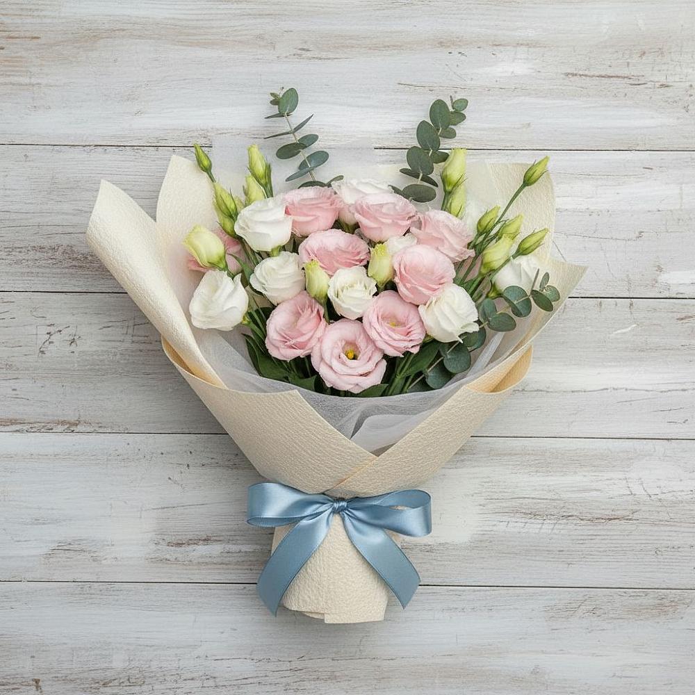 Букет цветов из: Лизиантусы в Карасуке